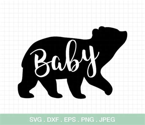 Download Free Baby Bear Toddler Svg Cut File Clipart Commercial Use